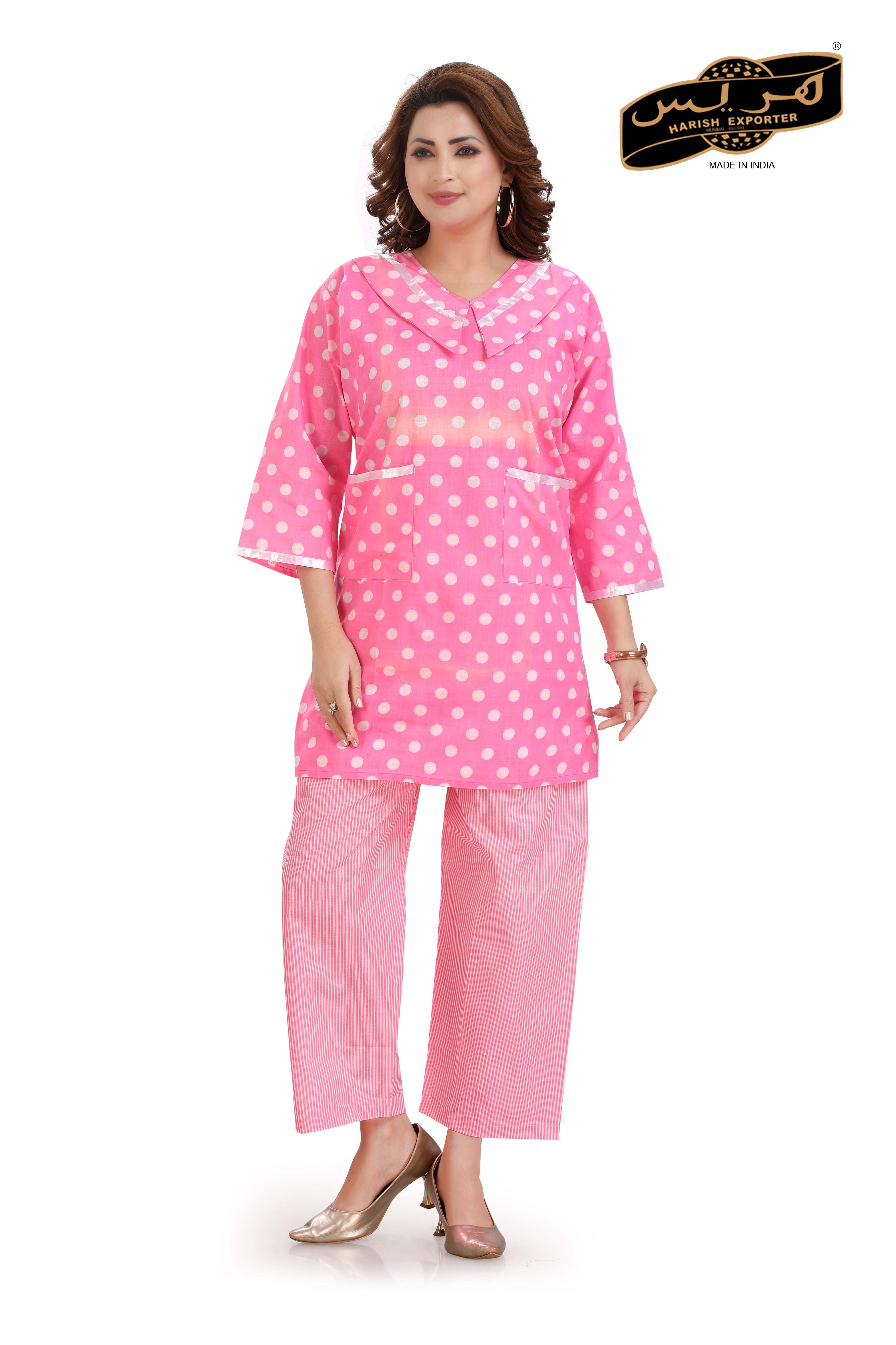 Cotton Pink Top & Pant Set - Stylish & Comfortable