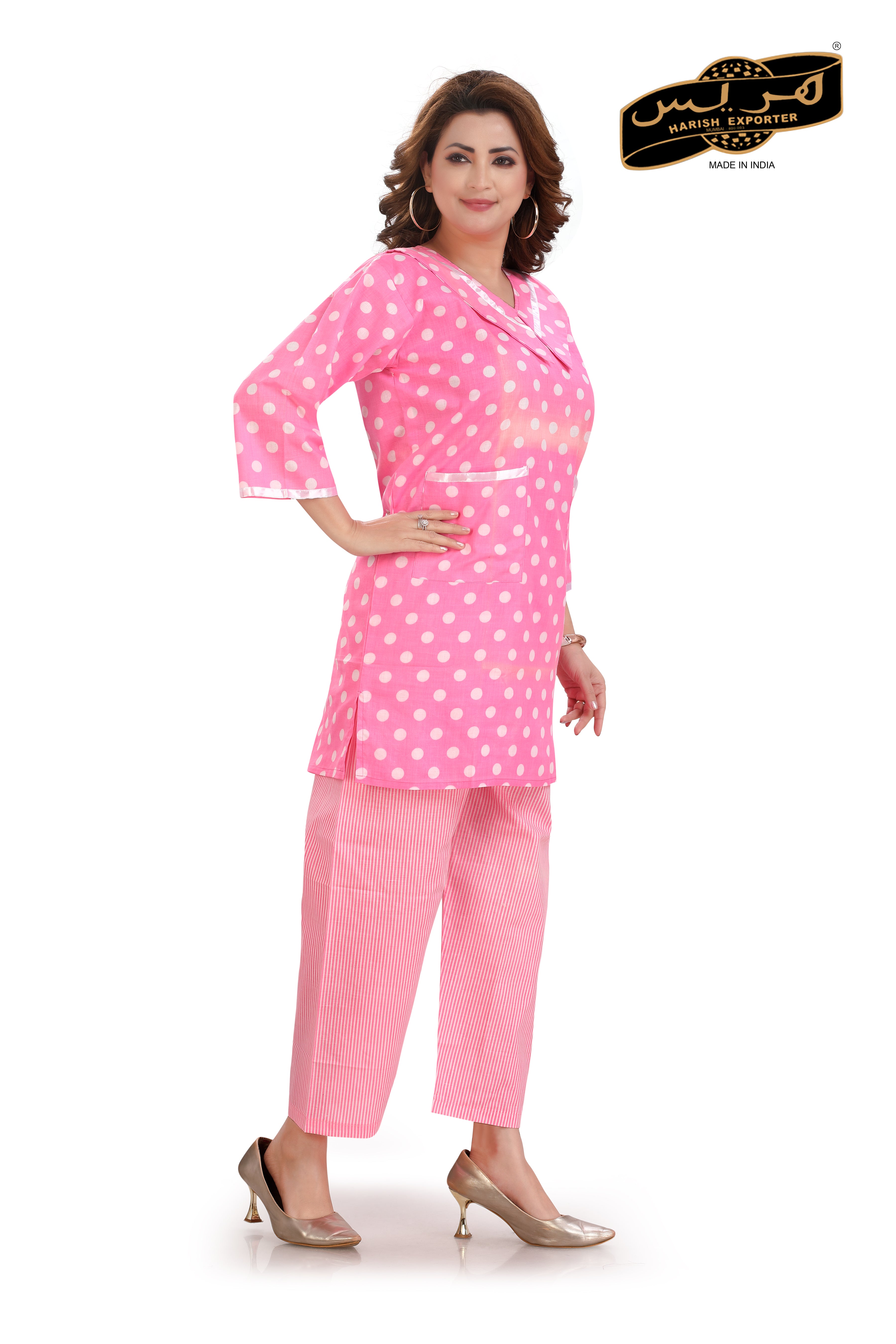 Cotton Pink Top & Pant Set - Stylish & Comfortable