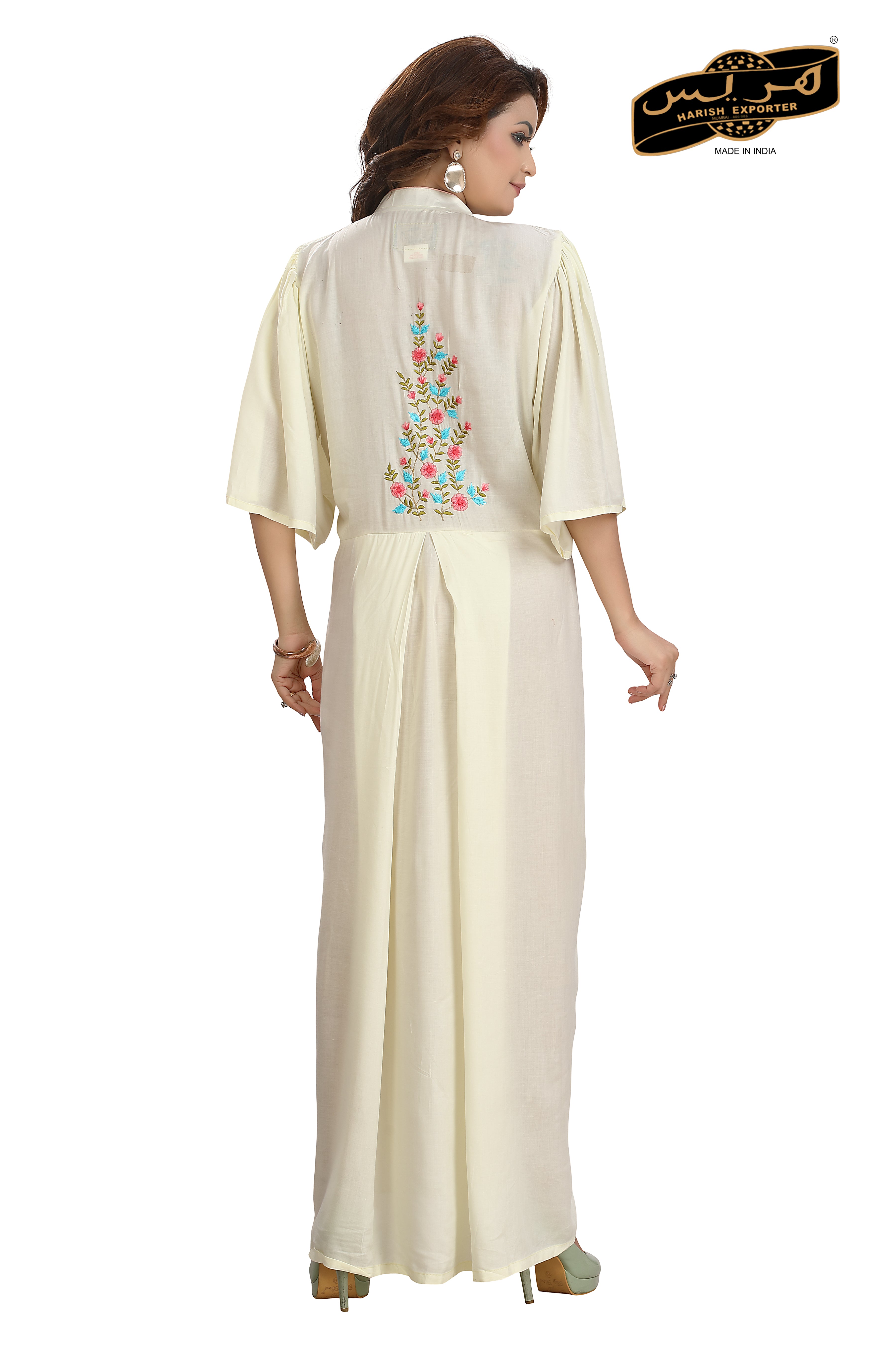 Cream Cotton Maxi Dress - Elegant & Versatile FS268
