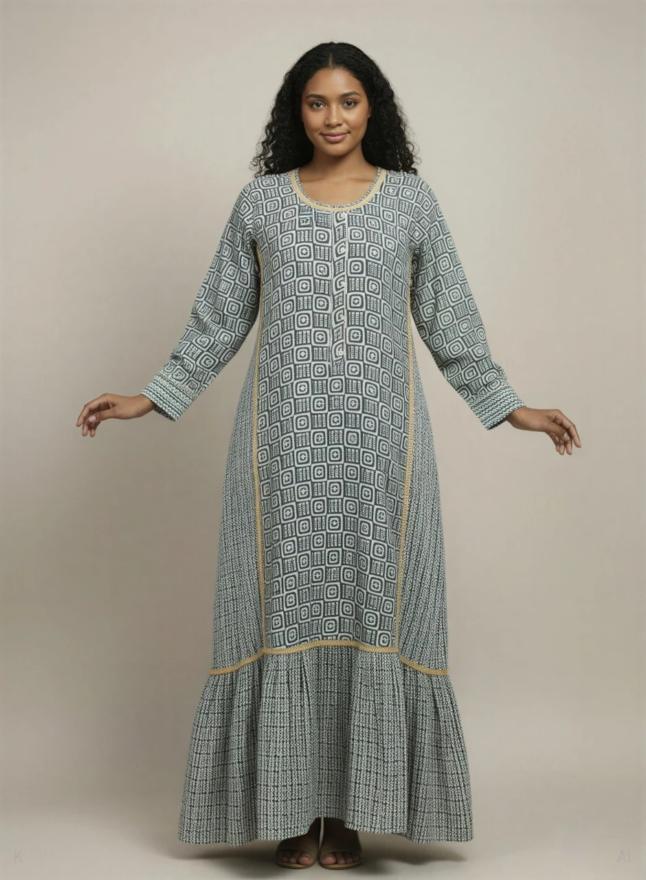 Geometric Grace Kaftan BK-383-DP-HARMONY