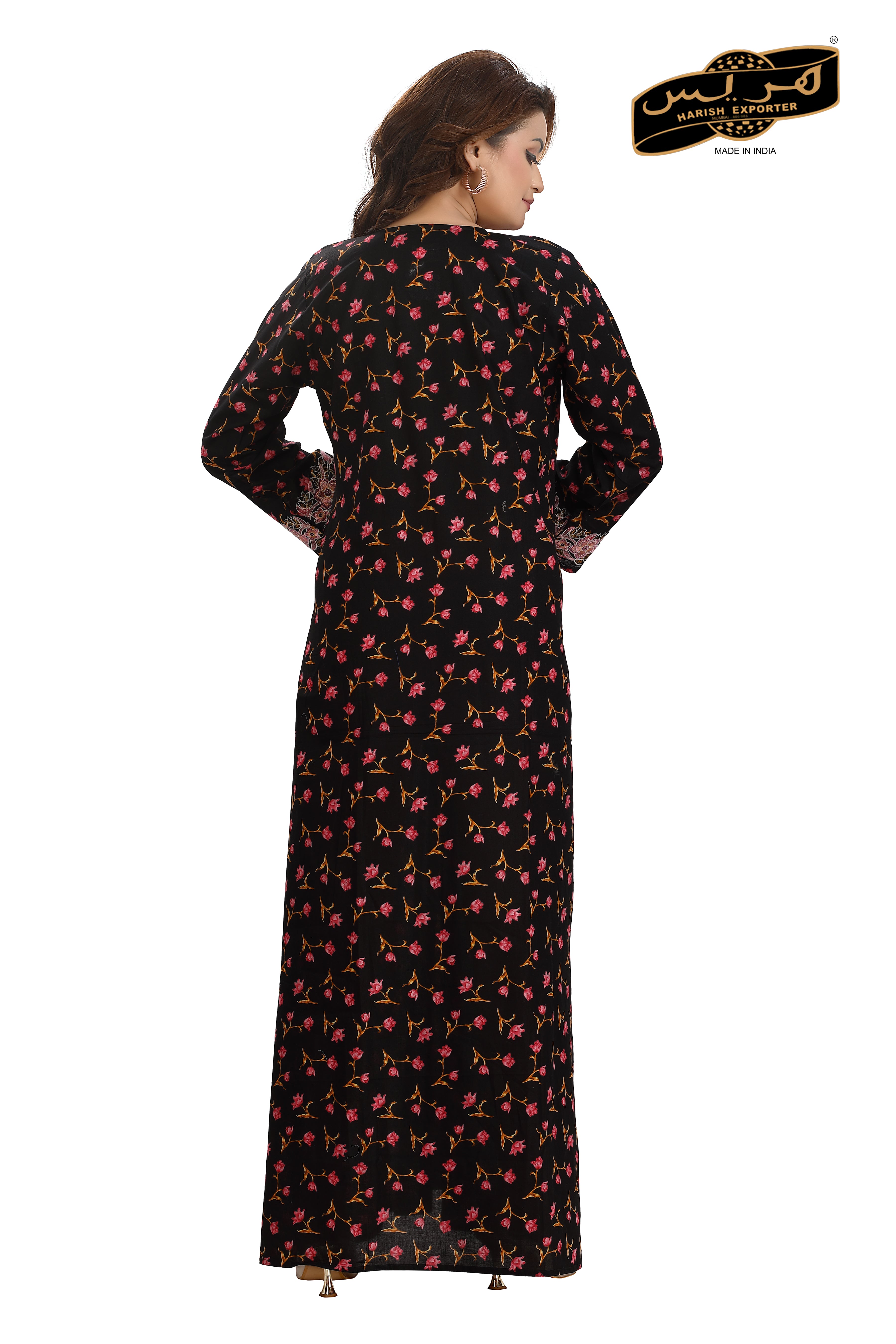 Purple Cotton Printed Kaftan - Elegant & Comfortable JA-1683