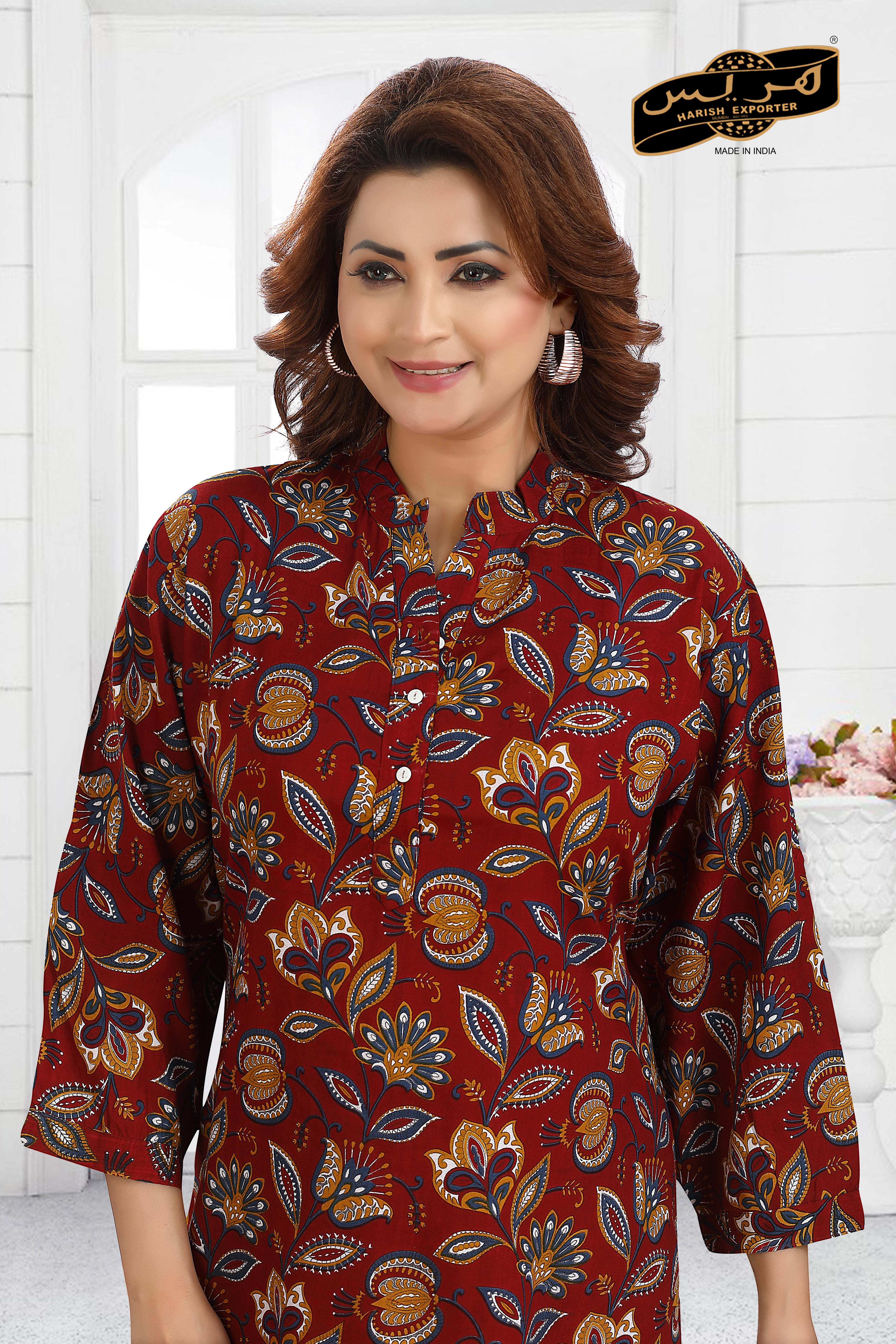 Floral Design cotton Short Printed Top - Trendy & Stylish MF-01