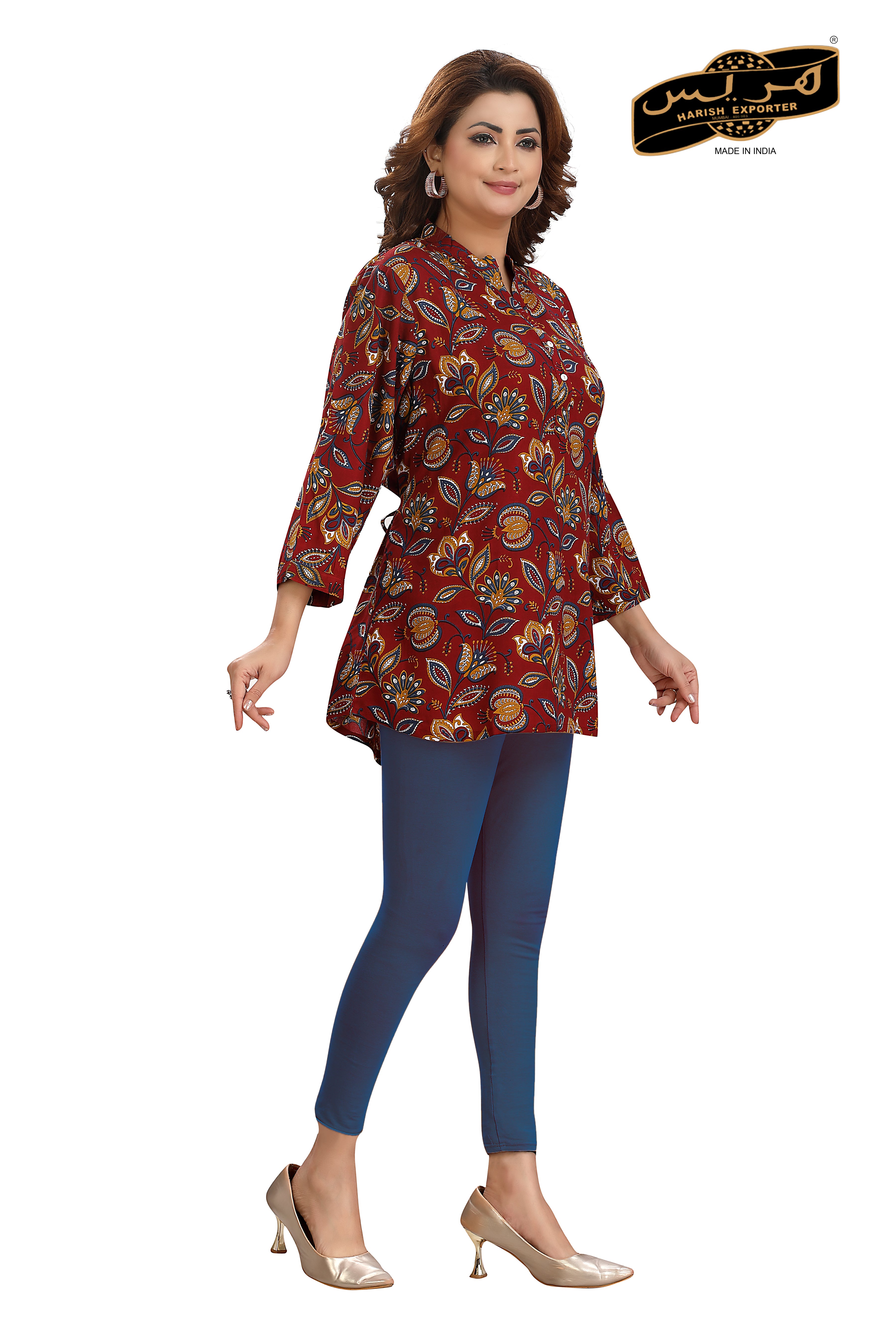 Floral Design cotton Short Printed Top - Trendy & Stylish MF-01