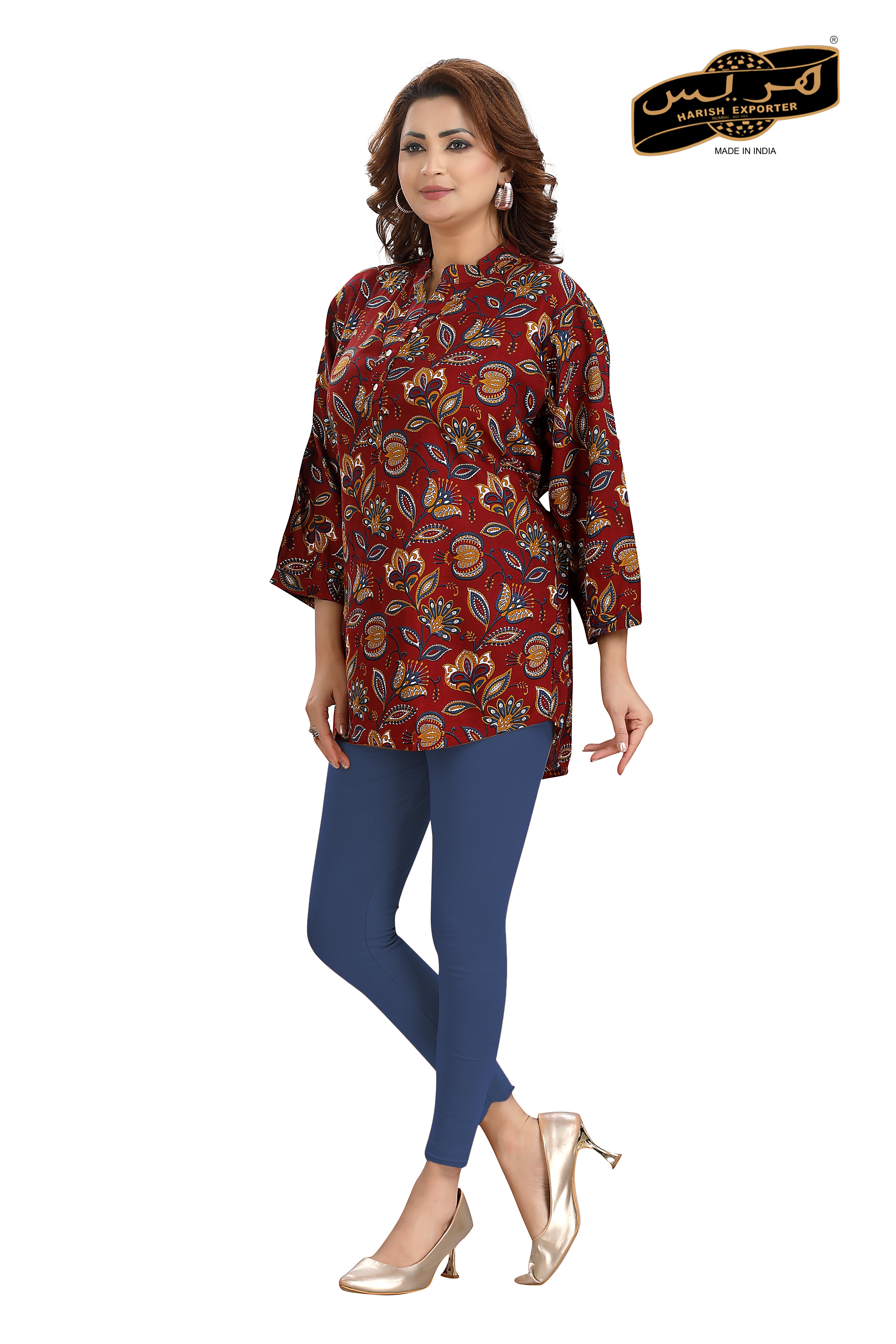 Floral Design cotton Short Printed Top - Trendy & Stylish MF-01