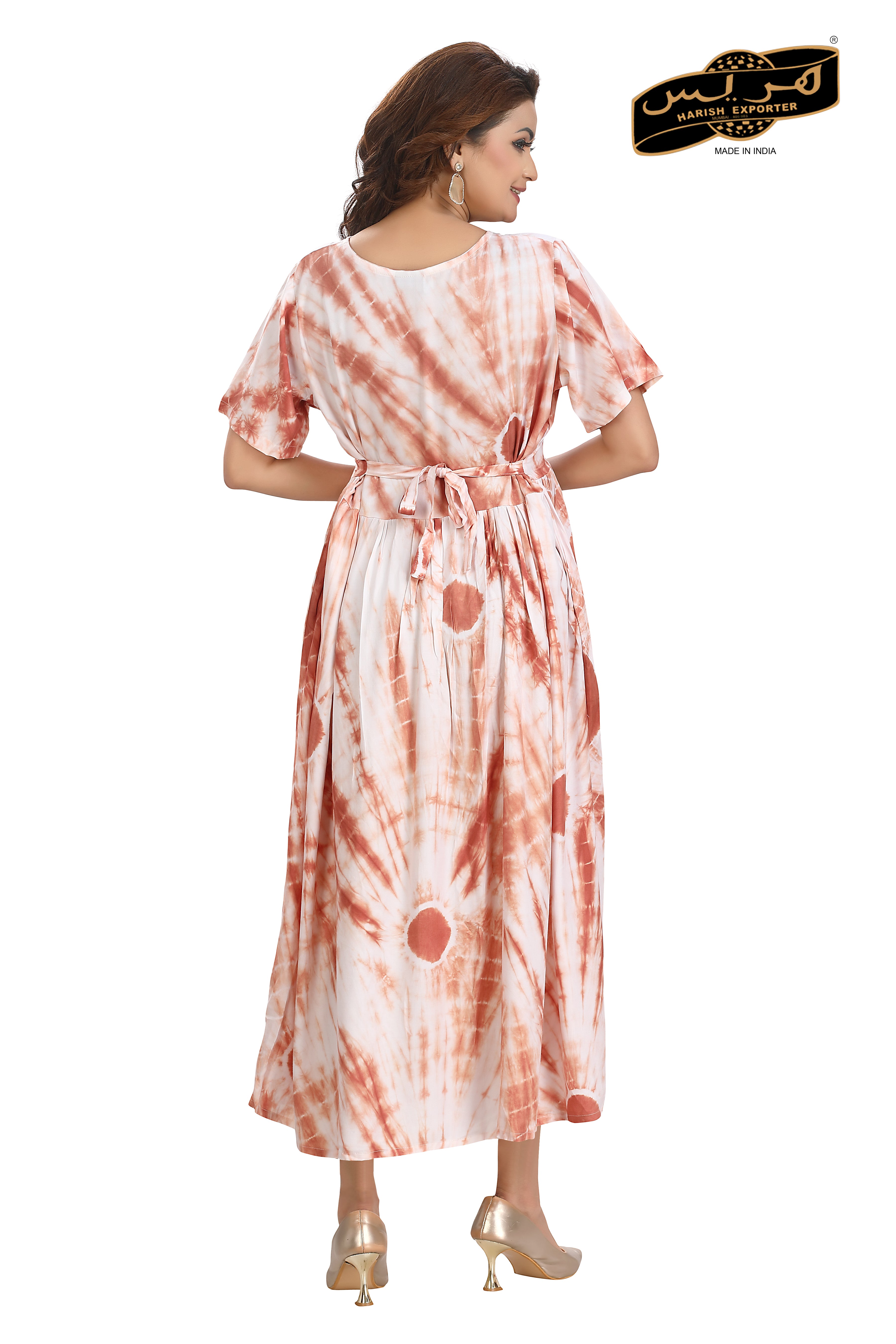 Stylish Rayon Printed Midi Dress - Comfortable & Chic MF-1171