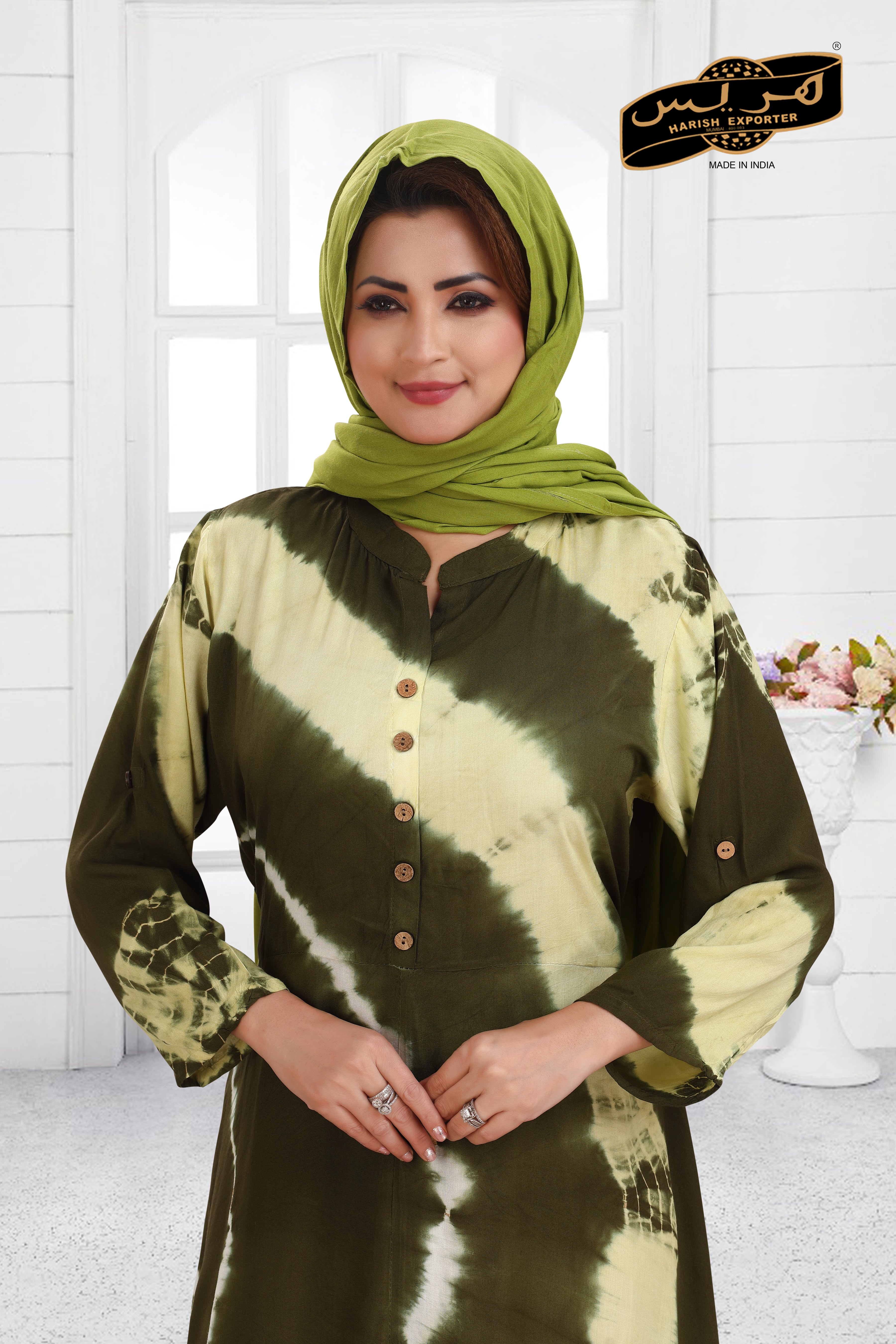 Elegant Tie & Dye Rayon Printed Gown with Dupatta MF_1240