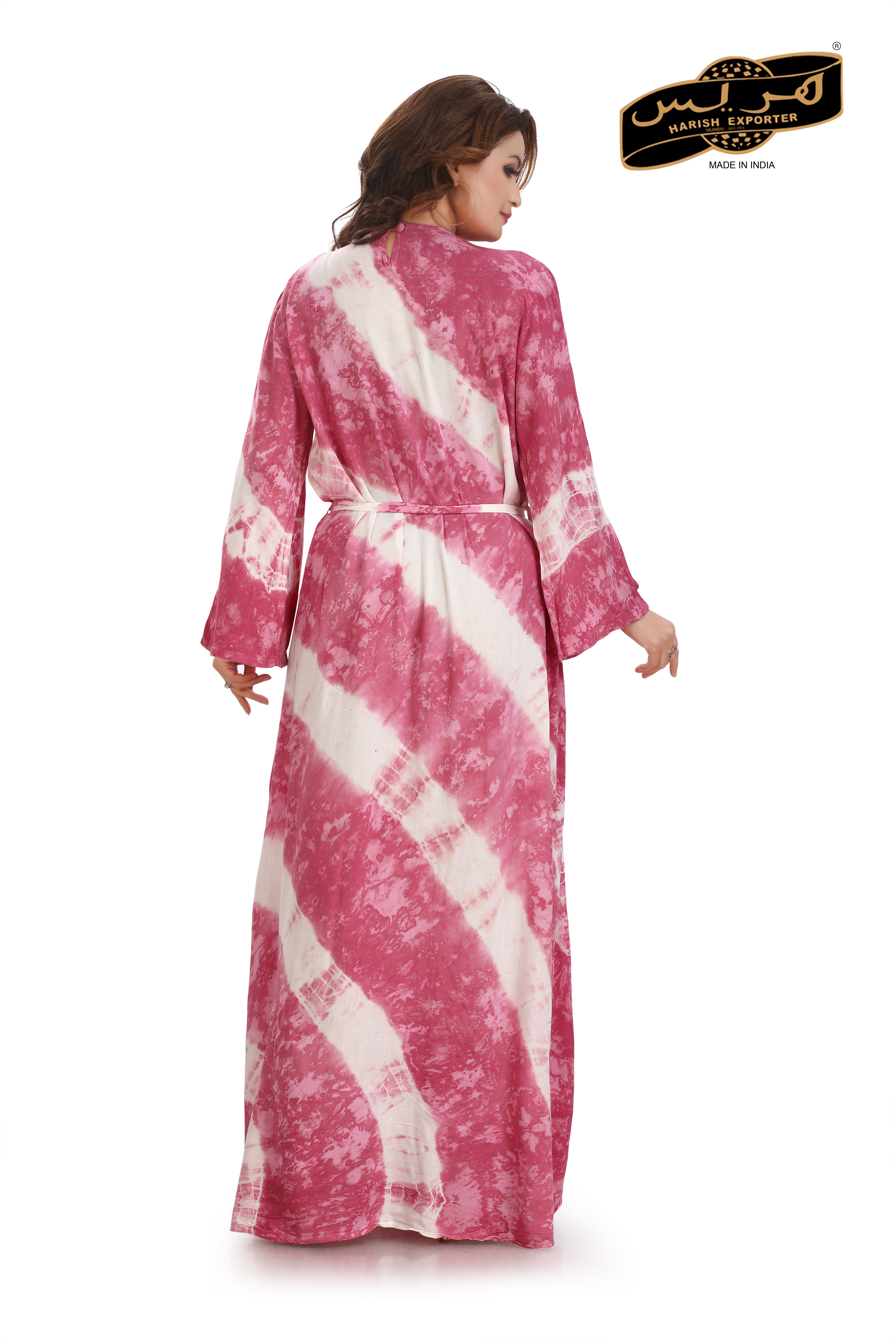Elegant Rayon Long Pink Kaftan - Comfortable & Stylish MF-2227