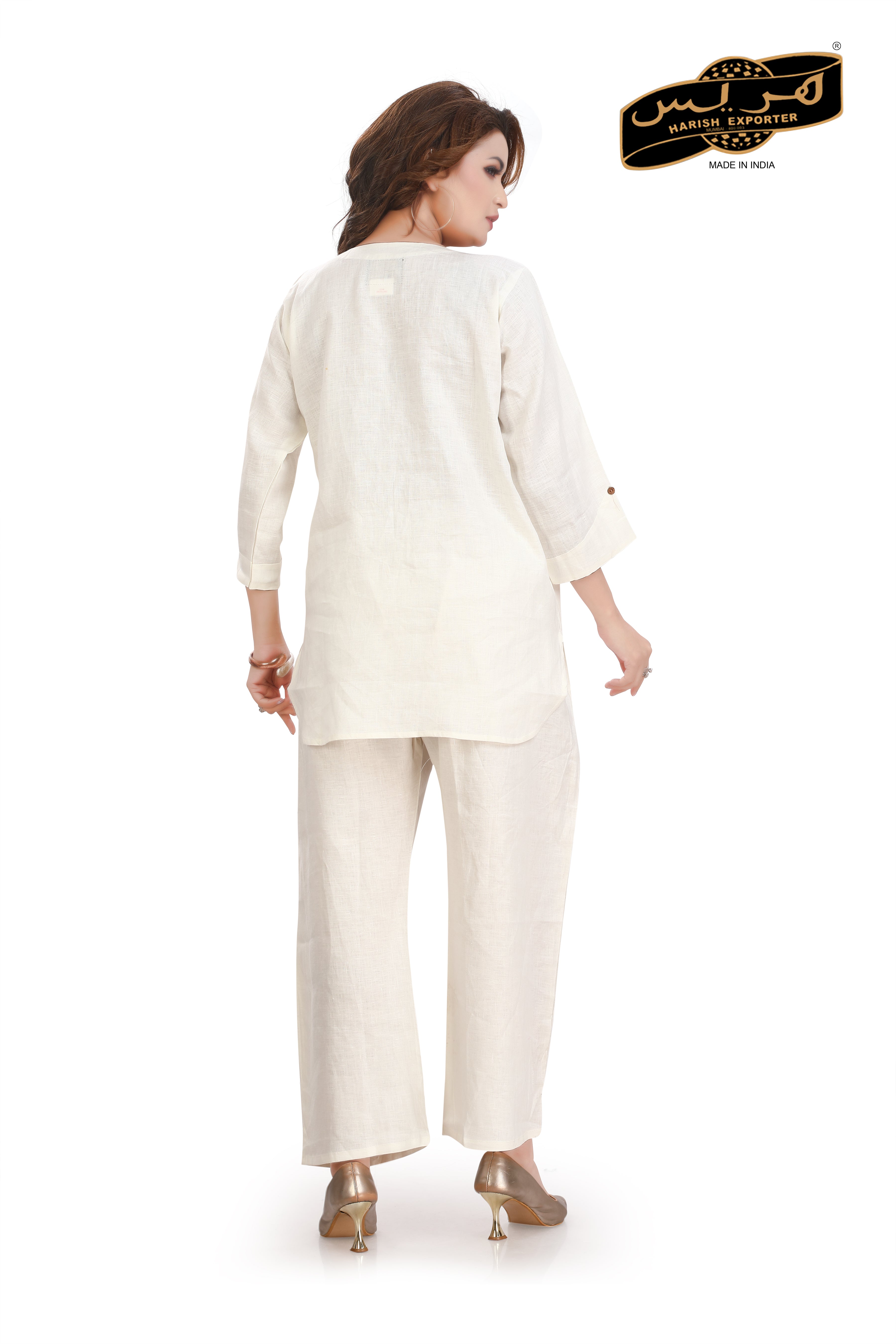 Cotton White Co-Ord Set - Stylish & Comfortable PS-FRONT