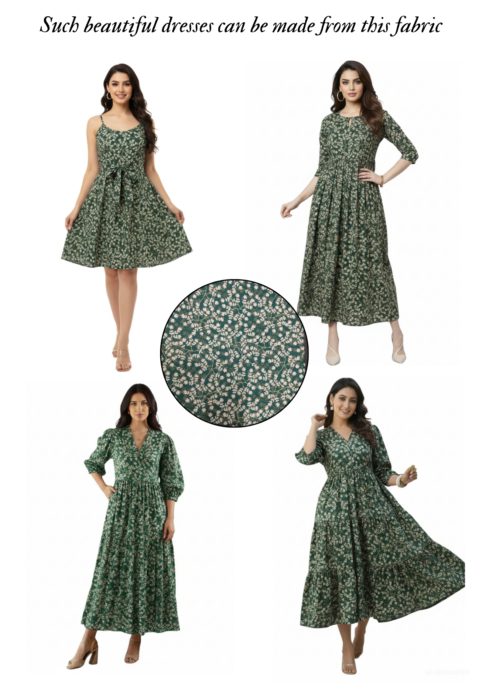Fabric for Women Dress - Floral Printed Fabric