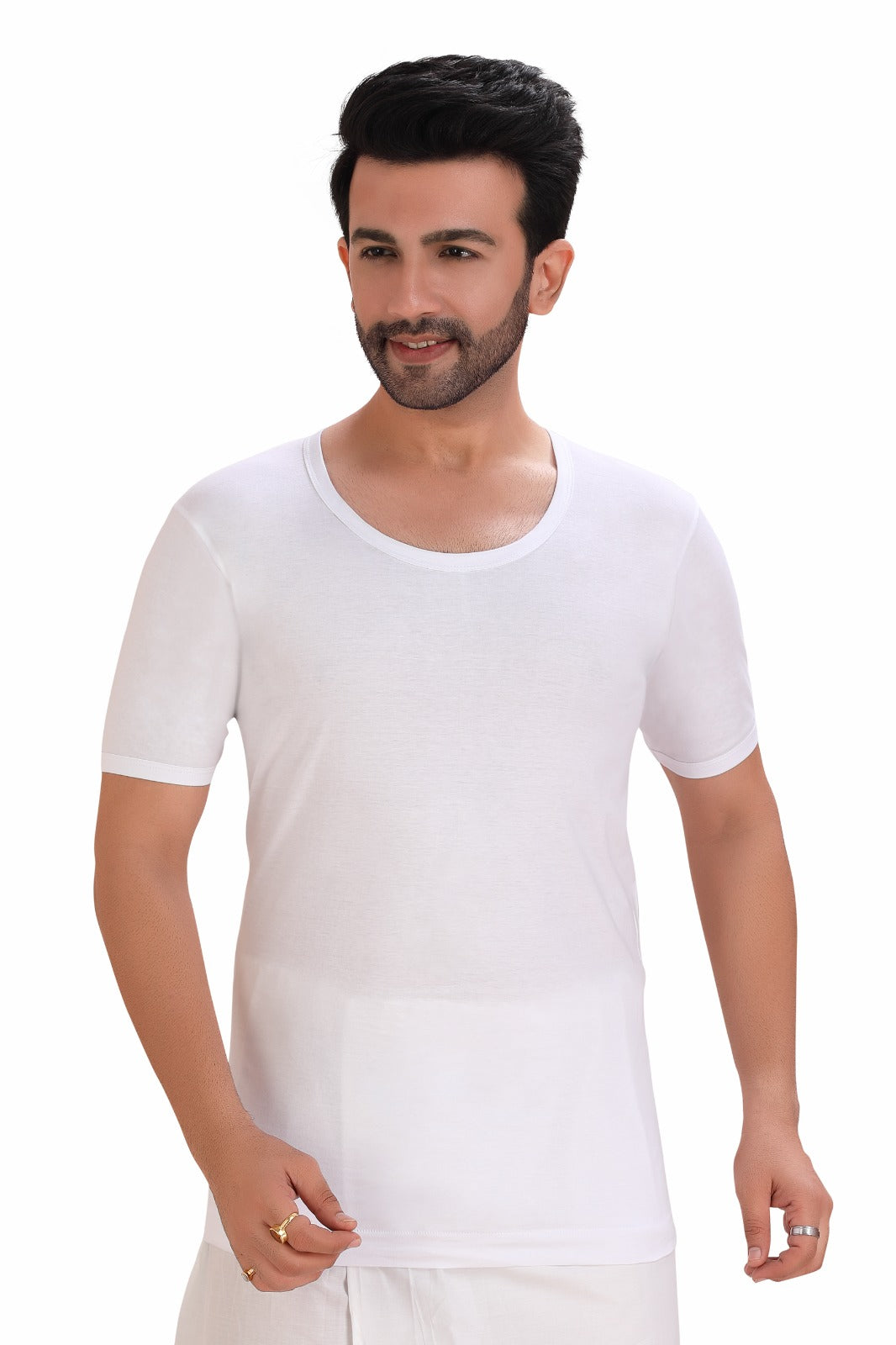 Harish R.N.S White Baniyan / Ganji / Fanilat – Premium Cotton Innerwear for Men