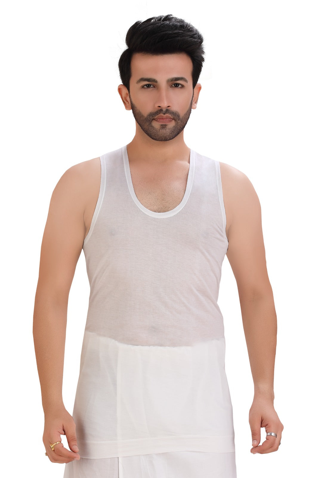 China R.N. Sleeveless Transparent Ganji / Baniyan / Fanilat – Comfortable, Breathable Cotton Innerwear for Everyday Wear