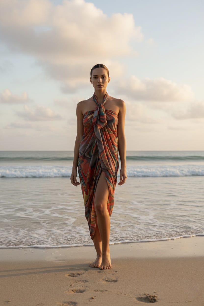 Colorful Wave Cotton Sarong