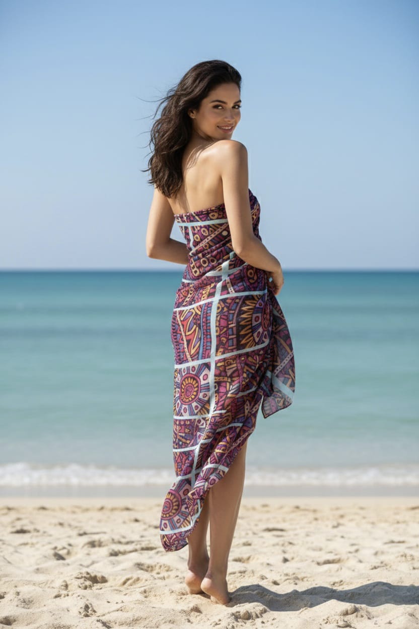 Multicolor Cotton Beach Sarong