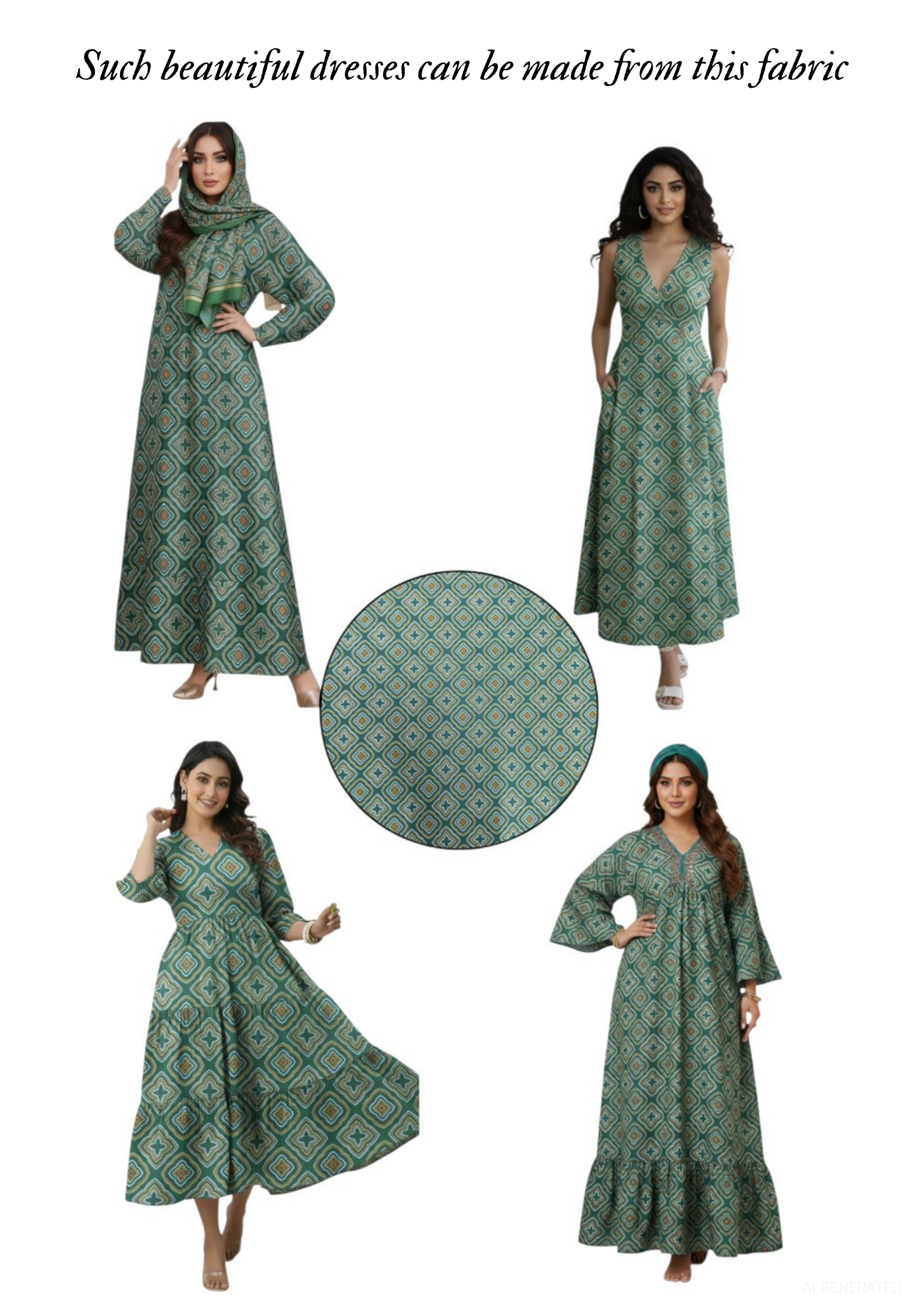 Elegant Geometric Art Silk Fabric for Stylish Dresses and Gowns