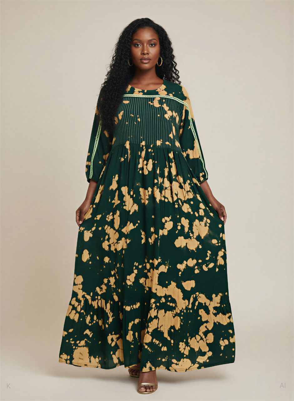 Deep Green Rayon Kaftan MF-2468 DP